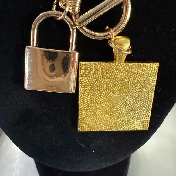 LV Upcycled Luxury Gold Toggle Necklace - Picture 7 of 7